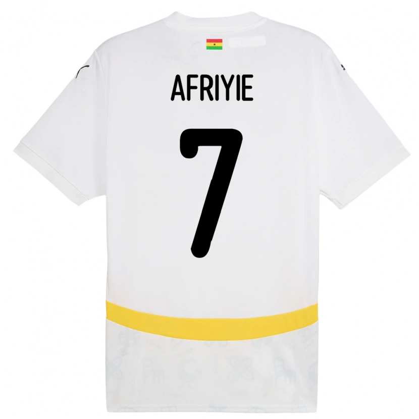 DanxenキッズガーナJerry Afriyie#7白ホームシャツ24-26ジャージーユニフォーム