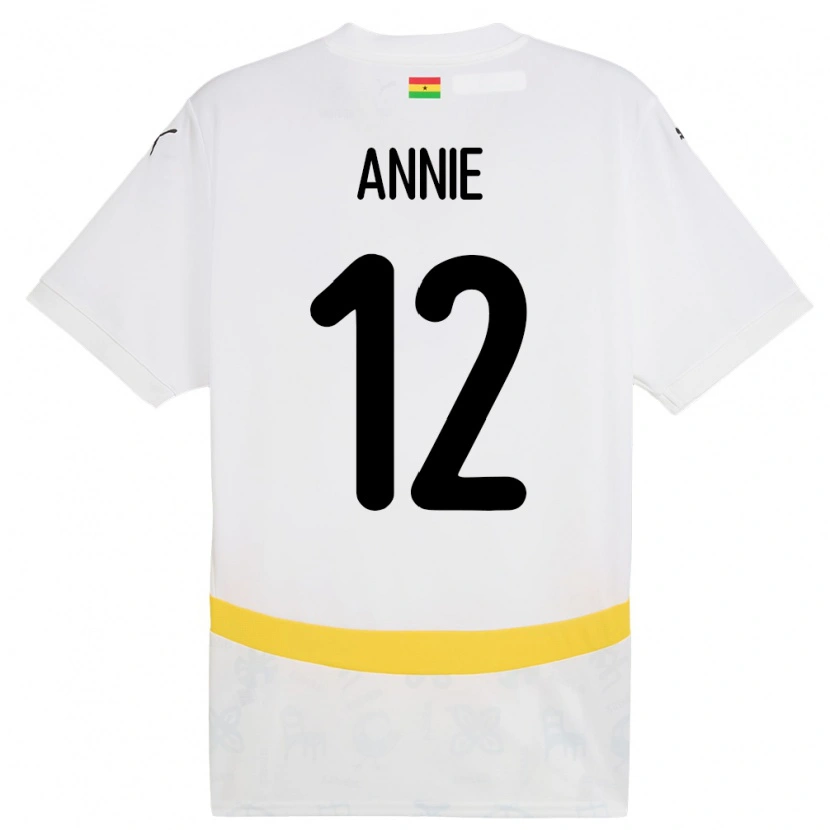 DanxenキッズガーナHenrietta Annie#12白ホームシャツ24-26ジャージーユニフォーム