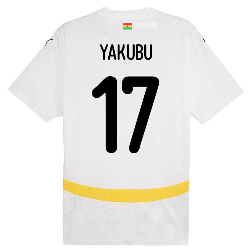 Danxenキッズガーナムスタファ・ヤクブ#17白ホームシャツ24-26ジャージーユニフォーム