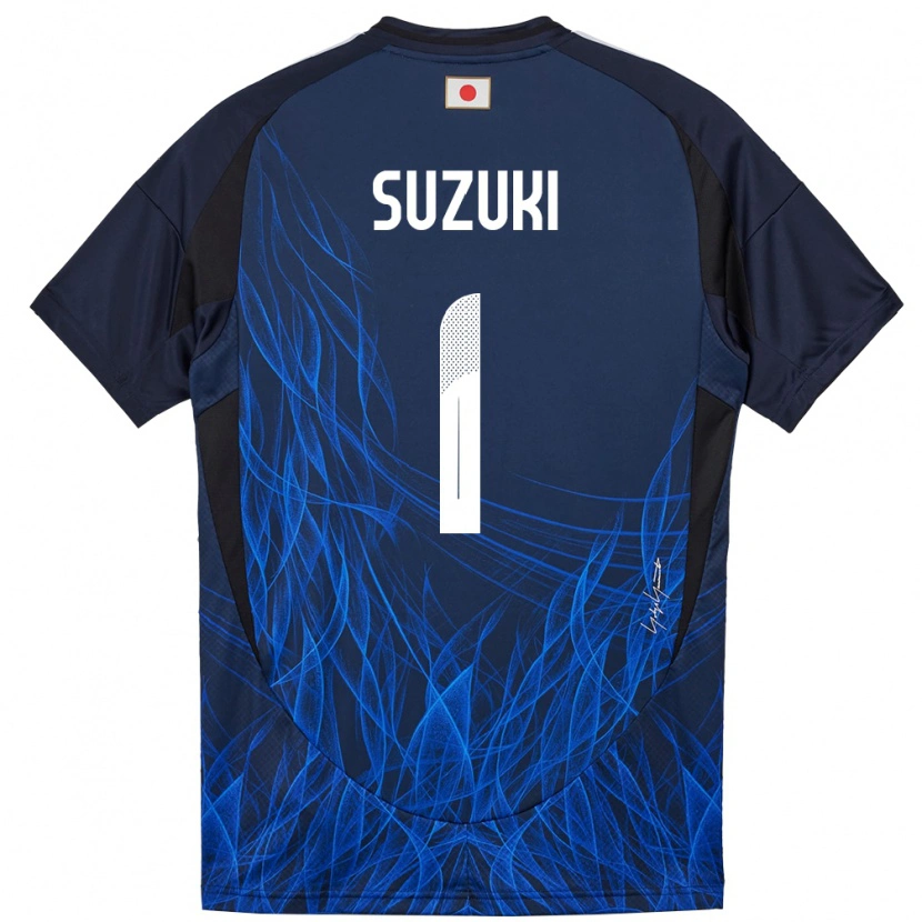 Danxenキッズ日本鈴木彩艶#1濃紺ホームシャツ24-26ジャージーユニフォーム