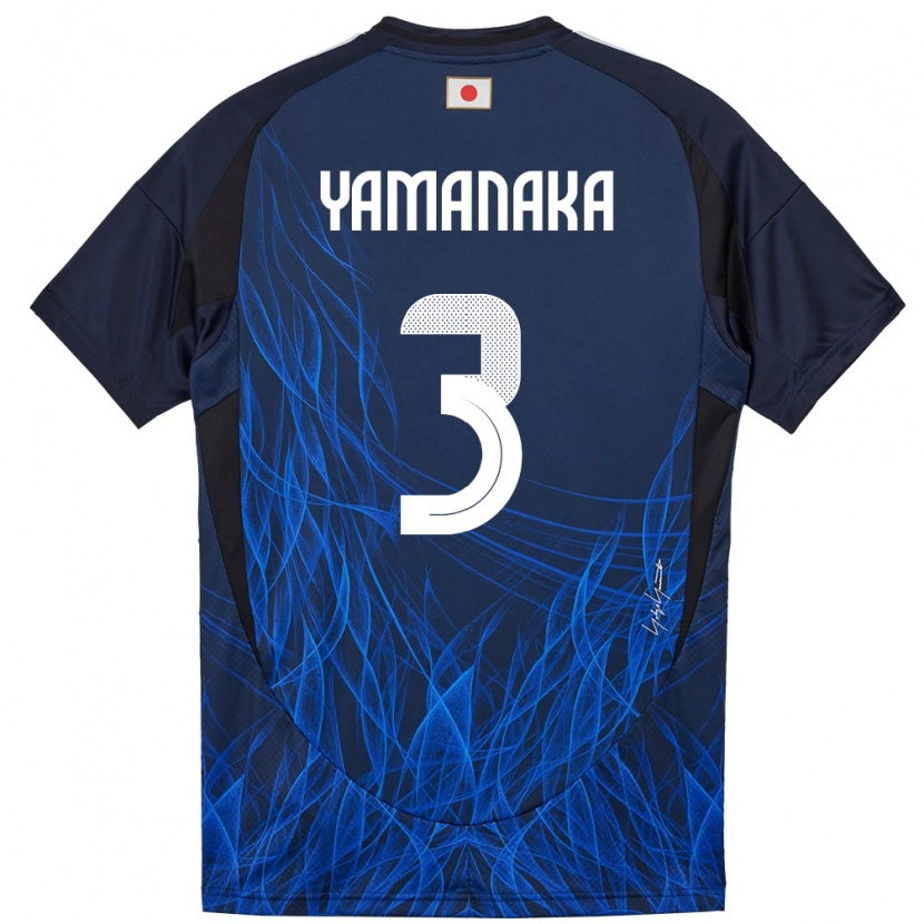Danxenキッズ日本Yuki Yamanaka#3濃紺ホームシャツ24-26ジャージーユニフォーム