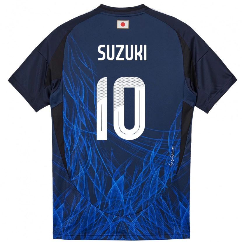 Danxenキッズ日本鈴木唯人#10濃紺ホームシャツ24-26ジャージーユニフォーム