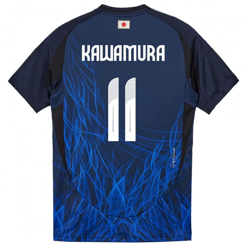 Danxenキッズ日本川村楽人#11濃紺ホームシャツ24-26ジャージーユニフォーム