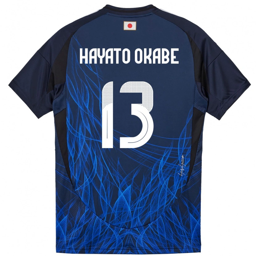 Danxenキッズ日本Tariqkani Hayato Okabe#13濃紺ホームシャツ24-26ジャージーユニフォーム