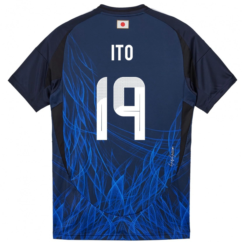 Danxenキッズ日本Yu Ito#19濃紺ホームシャツ24-26ジャージーユニフォーム