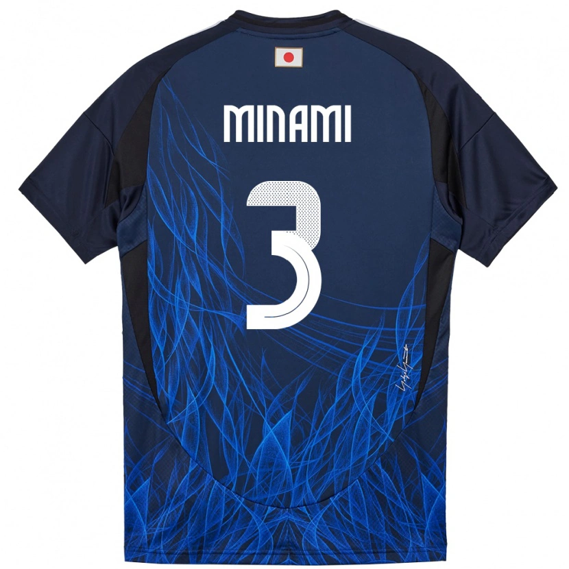 Danxenキッズ日本南萌華#3濃紺ホームシャツ24-26ジャージーユニフォーム