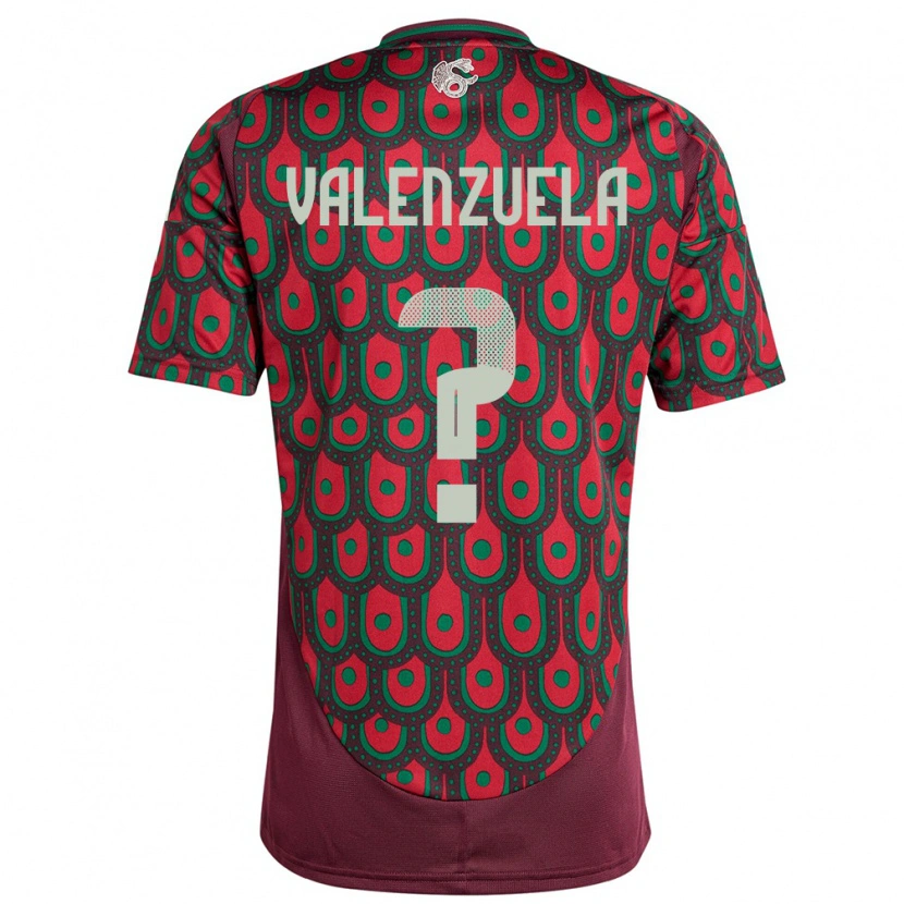 DanxenキッズメキシコFrancisco Valenzuela#0マルーンホームシャツ24-26ジャージーユニフォーム