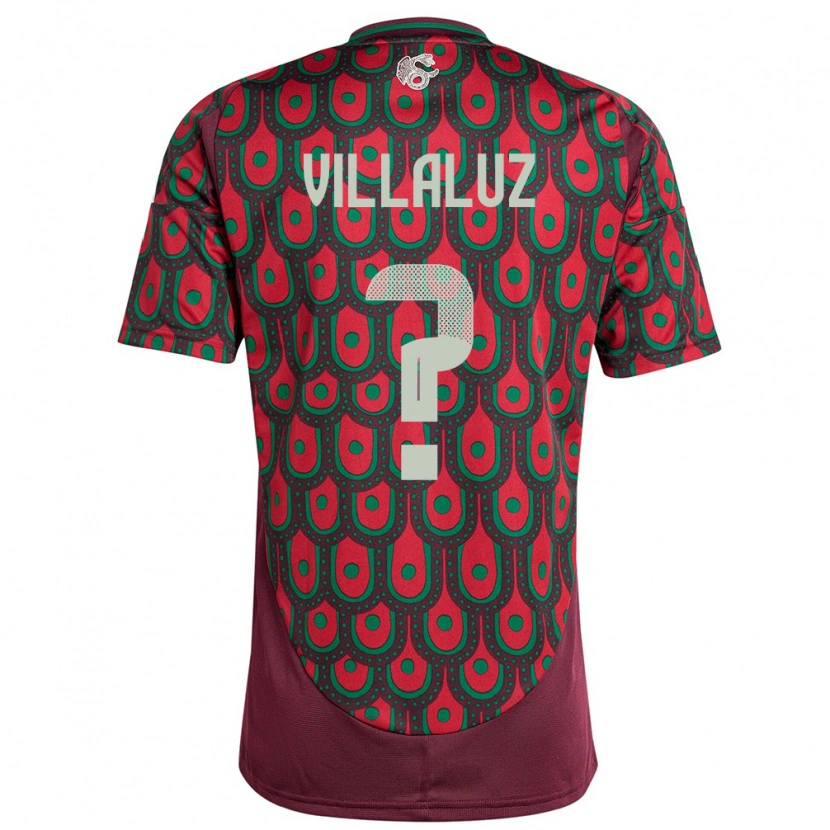DanxenキッズメキシコCésar Villaluz#0マルーンホームシャツ24-26ジャージーユニフォーム
