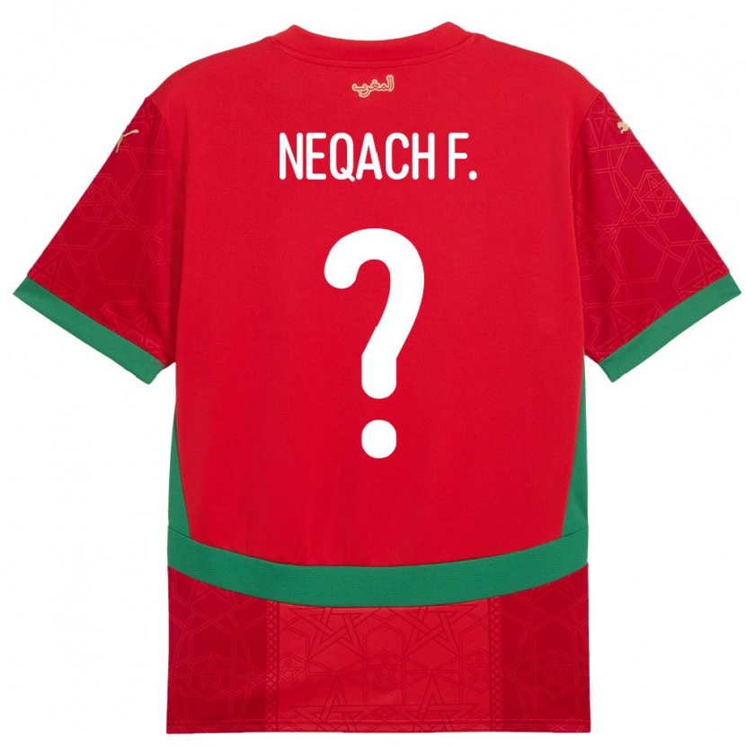 DanxenキッズモロッコAarón Neqach Fernández#0赤ホームシャツ24-26ジャージーユニフォーム