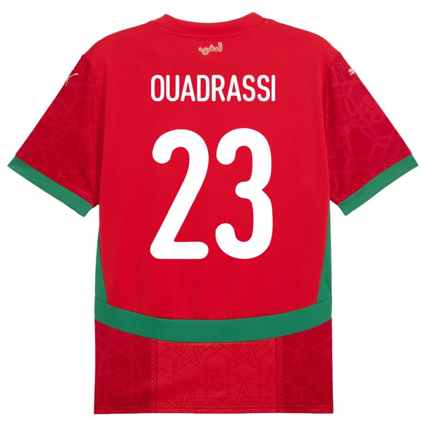 DanxenキッズモロッコDalil Ouadrassi#23赤ホームシャツ24-26ジャージーユニフォーム