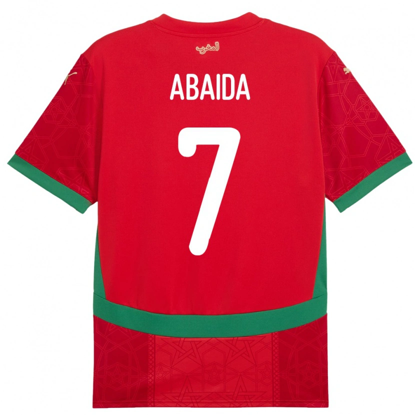 DanxenキッズモロッコHaitam Abaida#7赤ホームシャツ24-26ジャージーユニフォーム