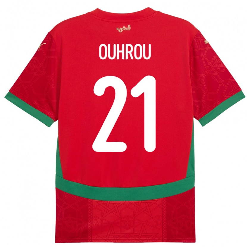 DanxenキッズモロッコMarouane Ouhrou#21赤ホームシャツ24-26ジャージーユニフォーム