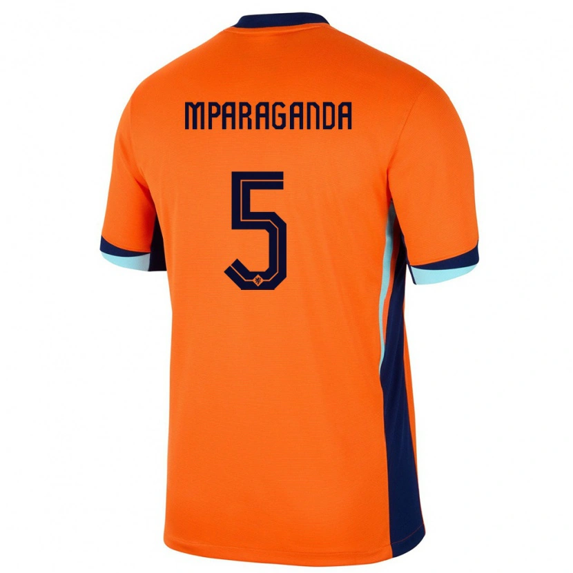DanxenキッズオランダMatthew Mparaganda#5オレンジホームシャツ24-26ジャージーユニフォーム
