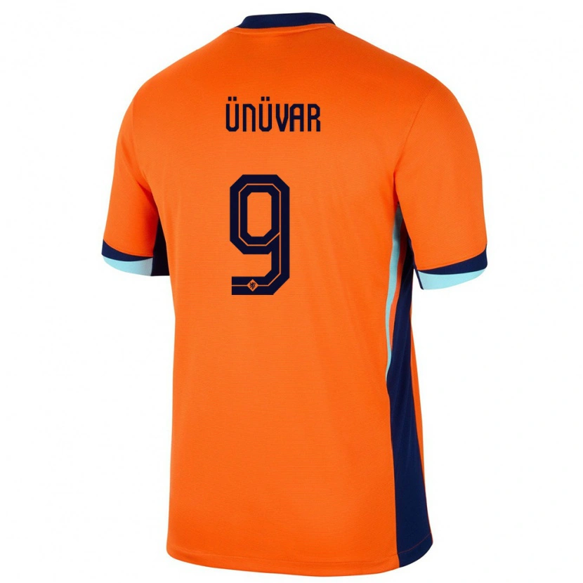 DanxenキッズオランダEmre Ünüvar#9オレンジホームシャツ24-26ジャージーユニフォーム