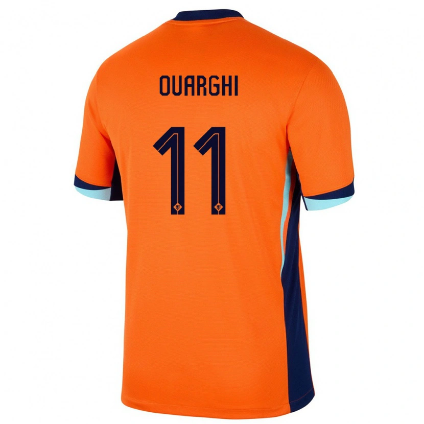 DanxenキッズオランダAyoub Ouarghi#11オレンジホームシャツ24-26ジャージーユニフォーム