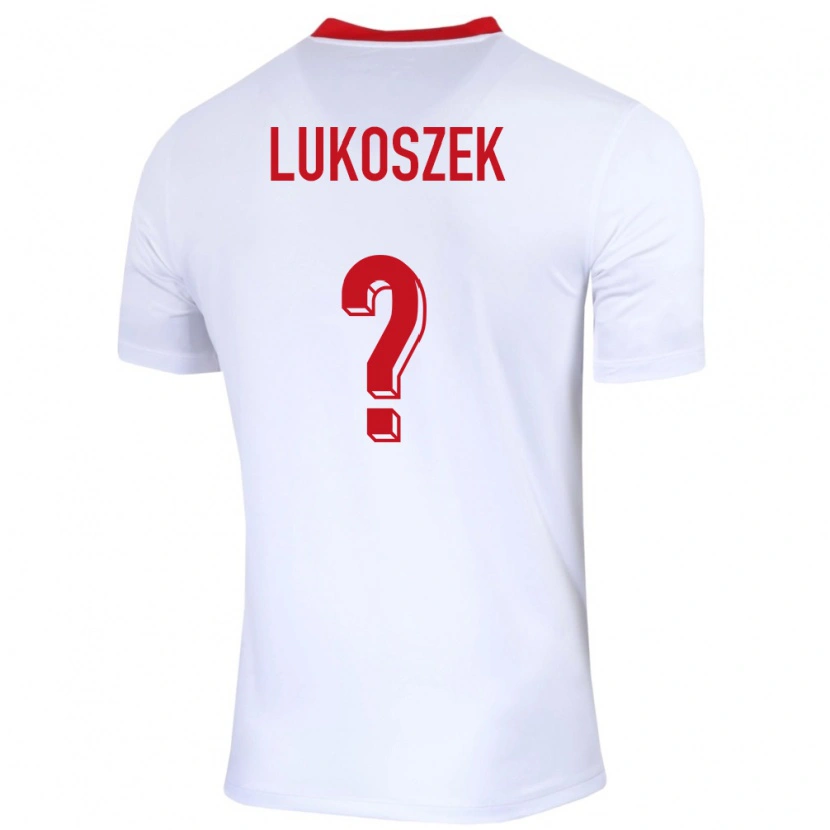 DanxenキッズポーランドKamil Lukoszek#0白ホームシャツ24-26ジャージーユニフォーム