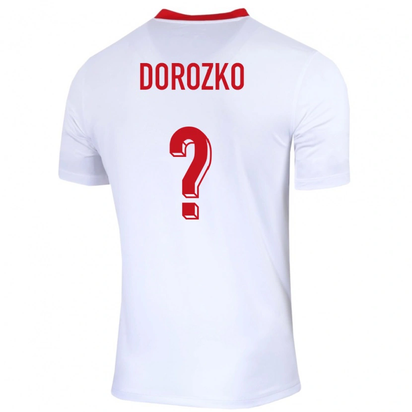 DanxenキッズポーランドJan Dorozko#0白ホームシャツ24-26ジャージーユニフォーム