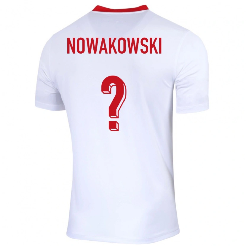 DanxenキッズポーランドKacper Nowakowski#0白ホームシャツ24-26ジャージーユニフォーム