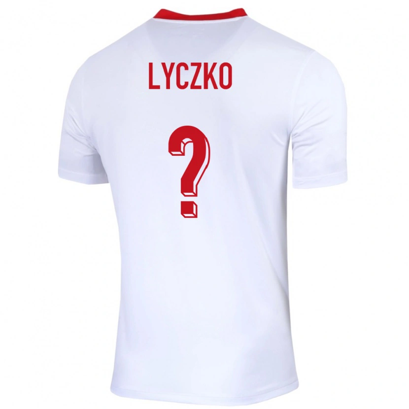 DanxenキッズポーランドSzymon Lyczko#0白ホームシャツ24-26ジャージーユニフォーム
