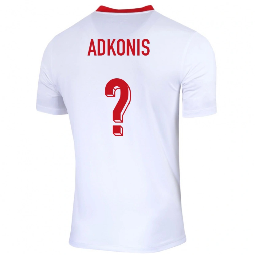 DanxenキッズポーランドJakub Adkonis#0白ホームシャツ24-26ジャージーユニフォーム