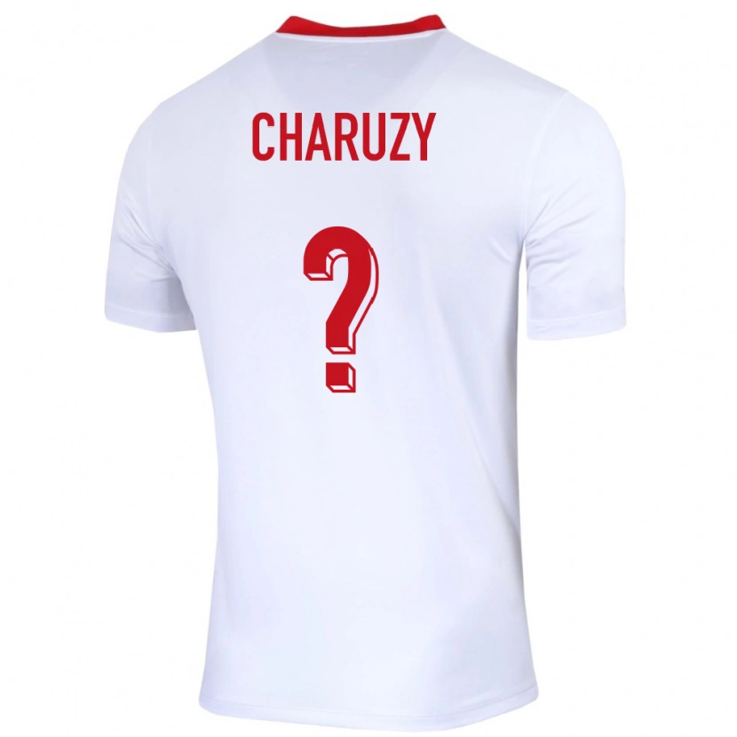 DanxenキッズポーランドHubert Charuzy#0白ホームシャツ24-26ジャージーユニフォーム