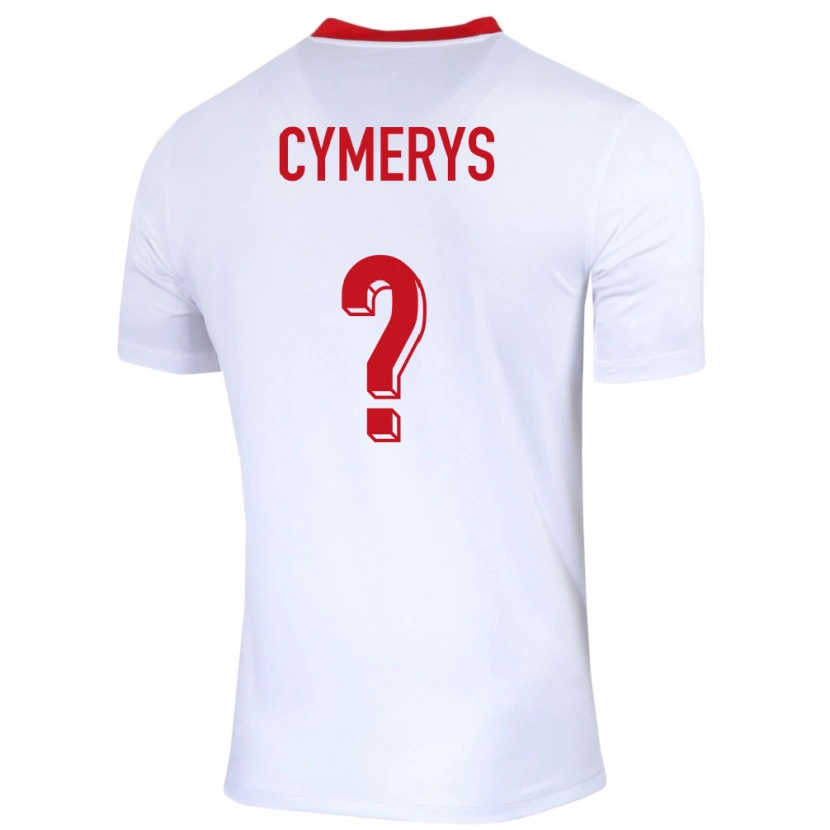 DanxenキッズポーランドKonrad Cymerys#0白ホームシャツ24-26ジャージーユニフォーム