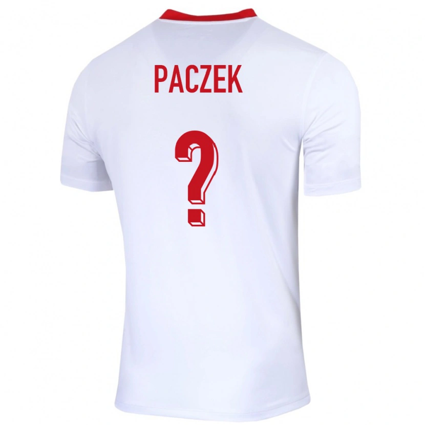 DanxenキッズポーランドSzymon Paczek#0白ホームシャツ24-26ジャージーユニフォーム