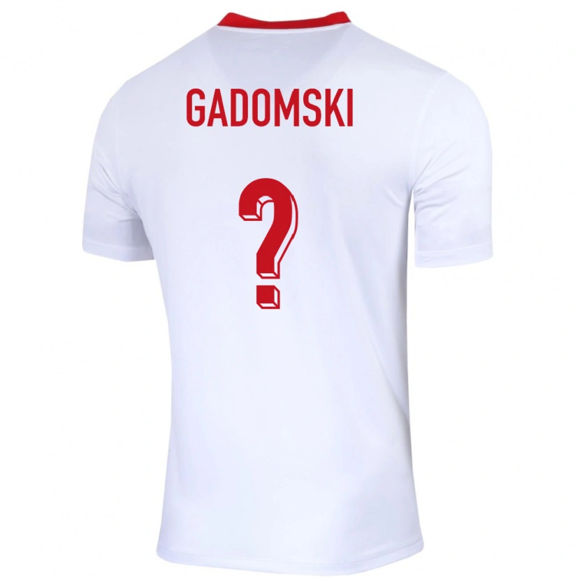 DanxenキッズポーランドFranciszek Gadomski#0白ホームシャツ24-26ジャージーユニフォーム