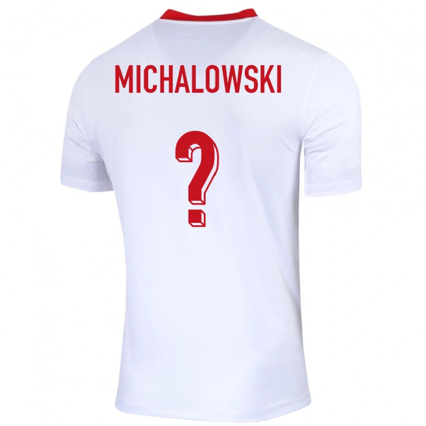 DanxenキッズポーランドAleksander Michalowski#0白ホームシャツ24-26ジャージーユニフォーム