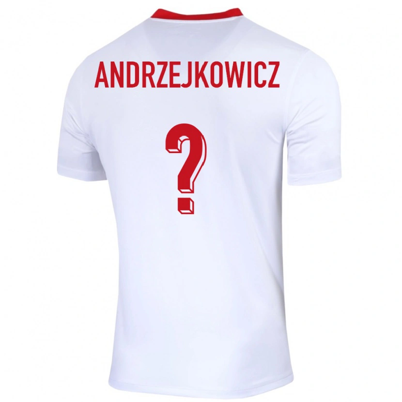 DanxenキッズポーランドMateusz Andrzejkowicz#0白ホームシャツ24-26ジャージーユニフォーム