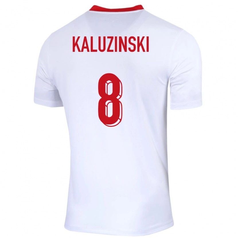 DanxenキッズポーランドJakub Kaluzinski#8白ホームシャツ24-26ジャージーユニフォーム