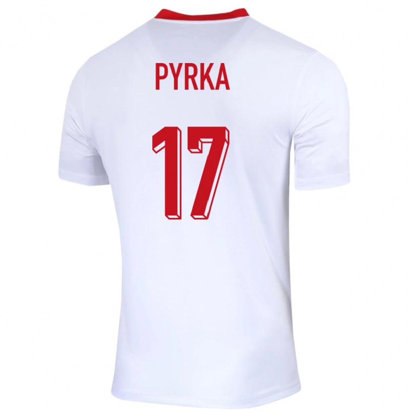 DanxenキッズポーランドArkadiusz Pyrka#17白ホームシャツ24-26ジャージーユニフォーム