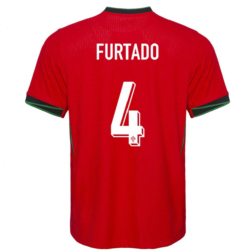 DanxenキッズポルトガルMauro Furtado#4赤ホームシャツ24-26ジャージーユニフォーム