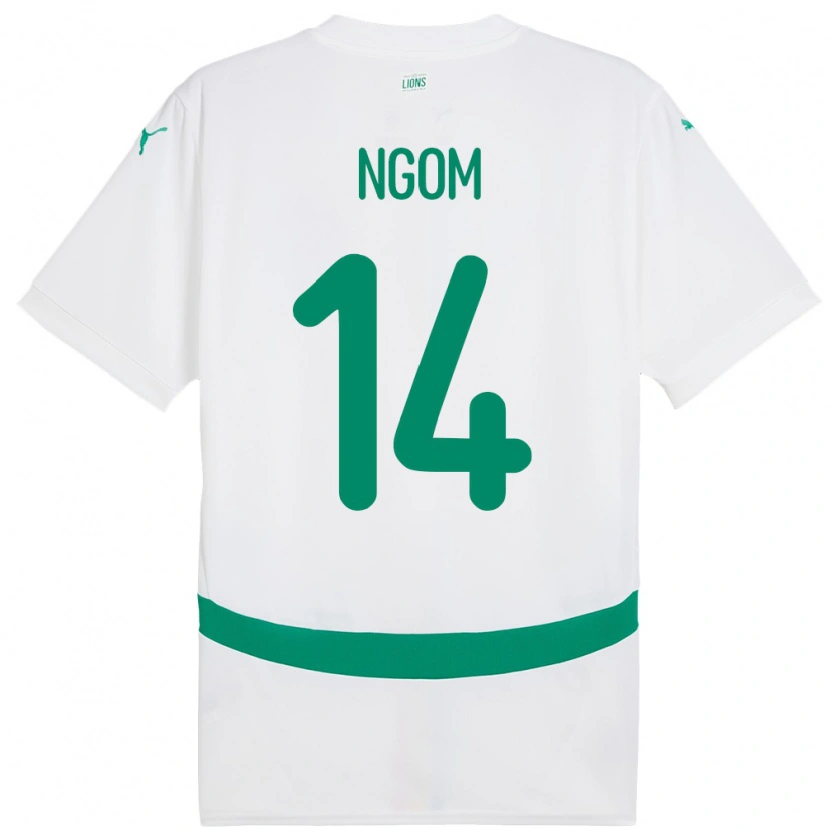 DanxenキッズセネガルLibasse Ngom#14白ホームシャツ24-26ジャージーユニフォーム