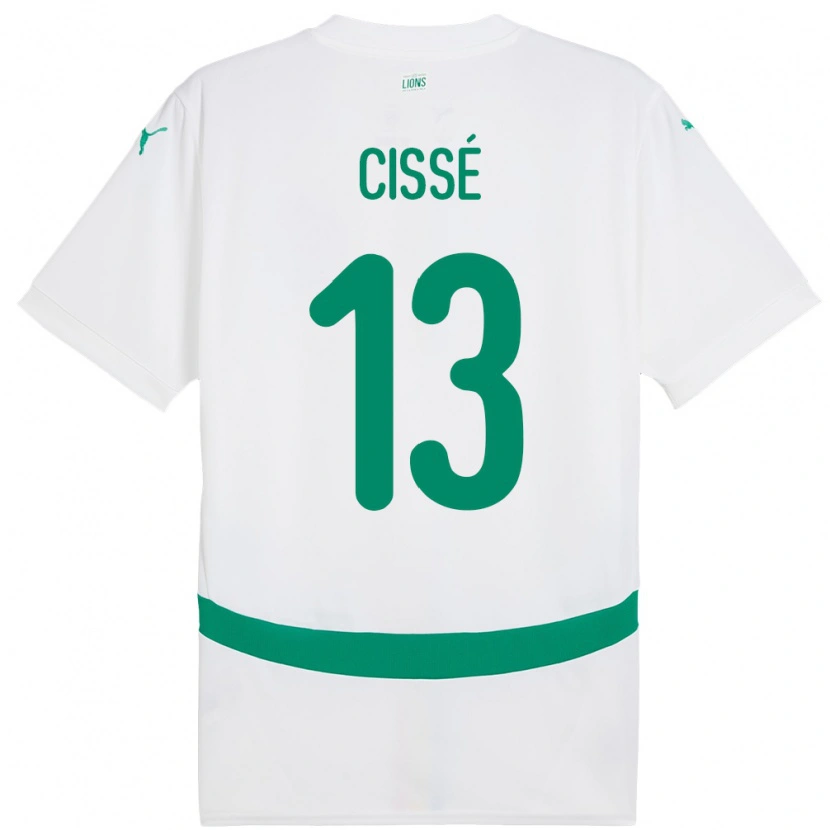 DanxenキッズセネガルSouleymane Cisse#13白ホームシャツ24-26ジャージーユニフォーム