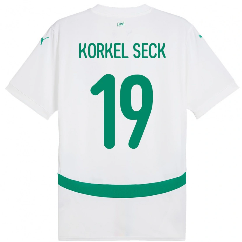 DanxenキッズセネガルBineta Korkel Seck#19白ホームシャツ24-26ジャージーユニフォーム