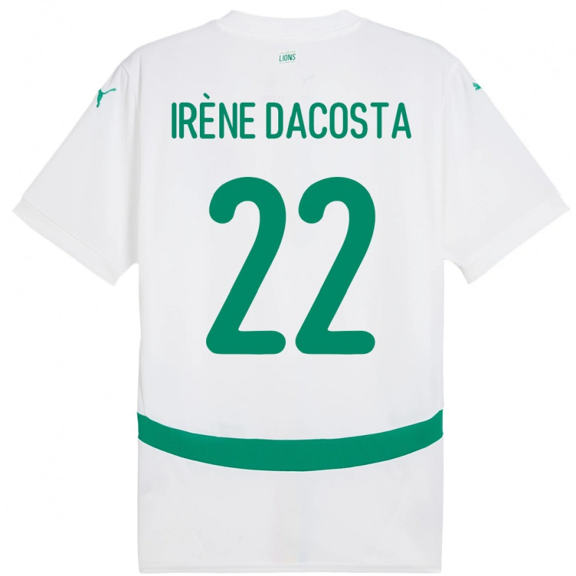 DanxenキッズセネガルGladys Irene Dacosta#22白ホームシャツ24-26ジャージーユニフォーム