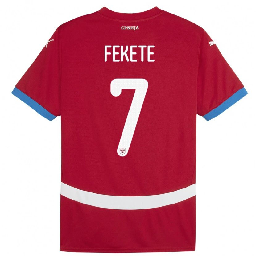 DanxenキッズセルビアDanilo Fekete#7赤ホームシャツ24-26ジャージーユニフォーム