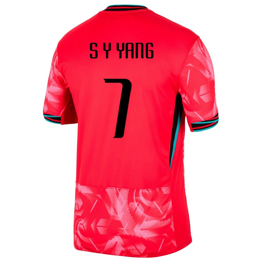 Danxenキッズ韓国Si-Yeong Yang#7赤ホームシャツ24-26ジャージーユニフォーム