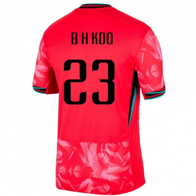 Danxenキッズ韓国Hyeon-Bin Koo#23赤ホームシャツ24-26ジャージーユニフォーム