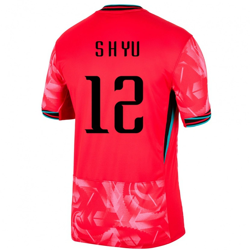 Danxenキッズ韓国Yu Seung Hyun#12赤ホームシャツ24-26ジャージーユニフォーム