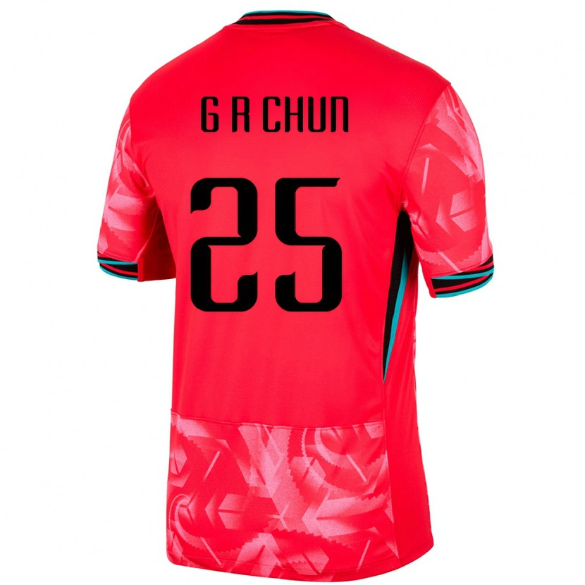 Danxenキッズ韓国Chun Ga Ram#25赤ホームシャツ24-26ジャージーユニフォーム