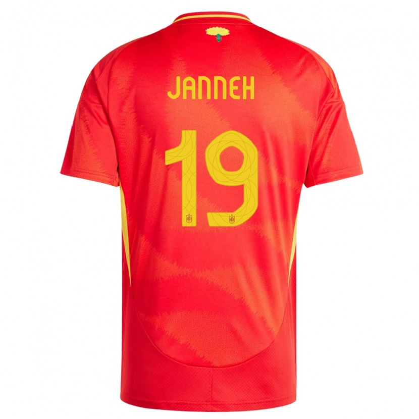 Danxenキッズスペインオマール・ジャネ#19赤ホームシャツ24-26ジャージーユニフォーム