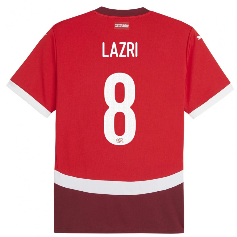 DanxenキッズスイスNico Lazri#8赤ホームシャツ24-26ジャージーユニフォーム