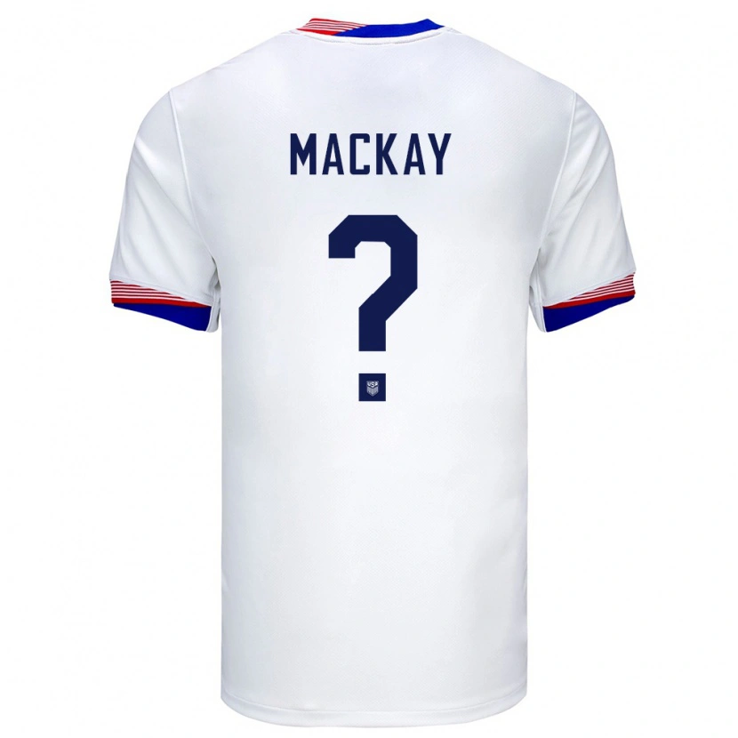 Danxenキッズアメリカ合衆国William Mackay#0白ホームシャツ24-26ジャージーユニフォーム