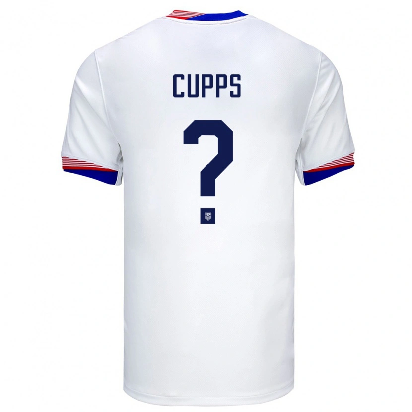 Danxenキッズアメリカ合衆国Christopher Cupps#0白ホームシャツ24-26ジャージーユニフォーム