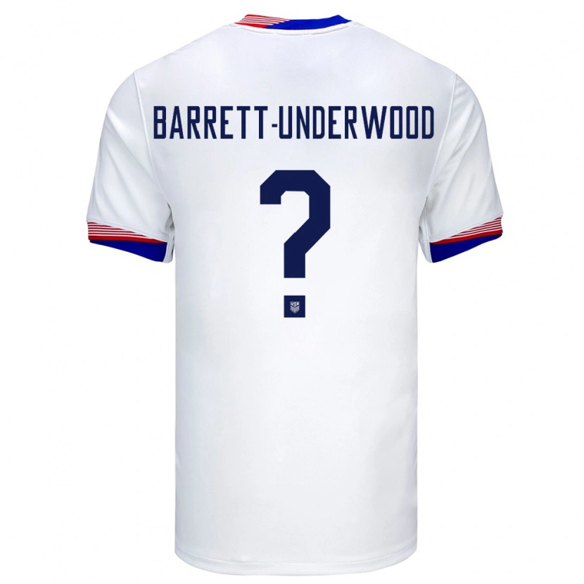 Danxenキッズアメリカ合衆国Keehan Barrett-Underwood#0白ホームシャツ24-26ジャージーユニフォーム