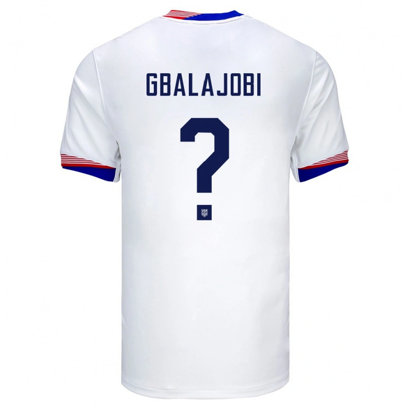 Danxenキッズアメリカ合衆国Olatimoni Gbalajobi#0白ホームシャツ24-26ジャージーユニフォーム