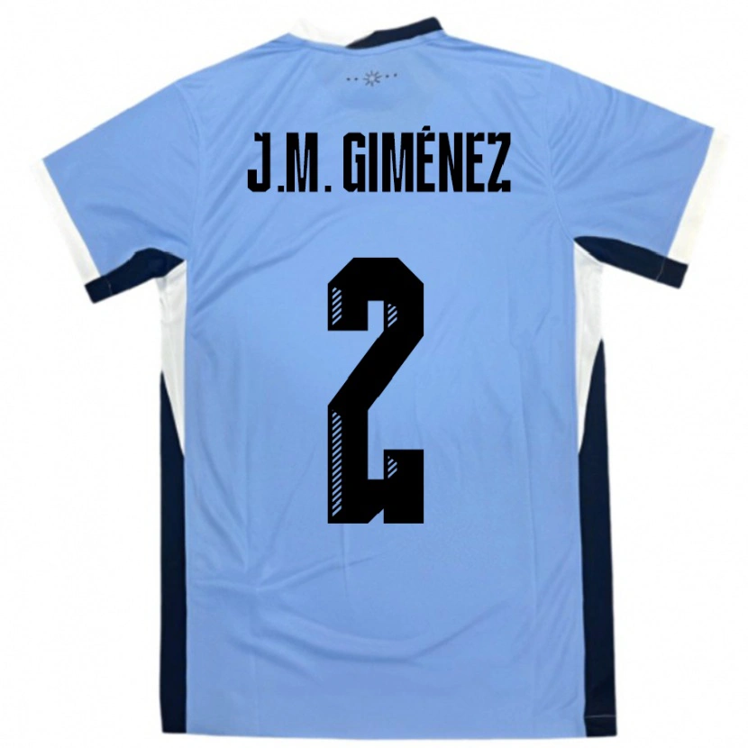 Danxenキッズウルグアイホセ・マリア・ヒメネス#2白黒ホームシャツ24-26ジャージーユニフォーム