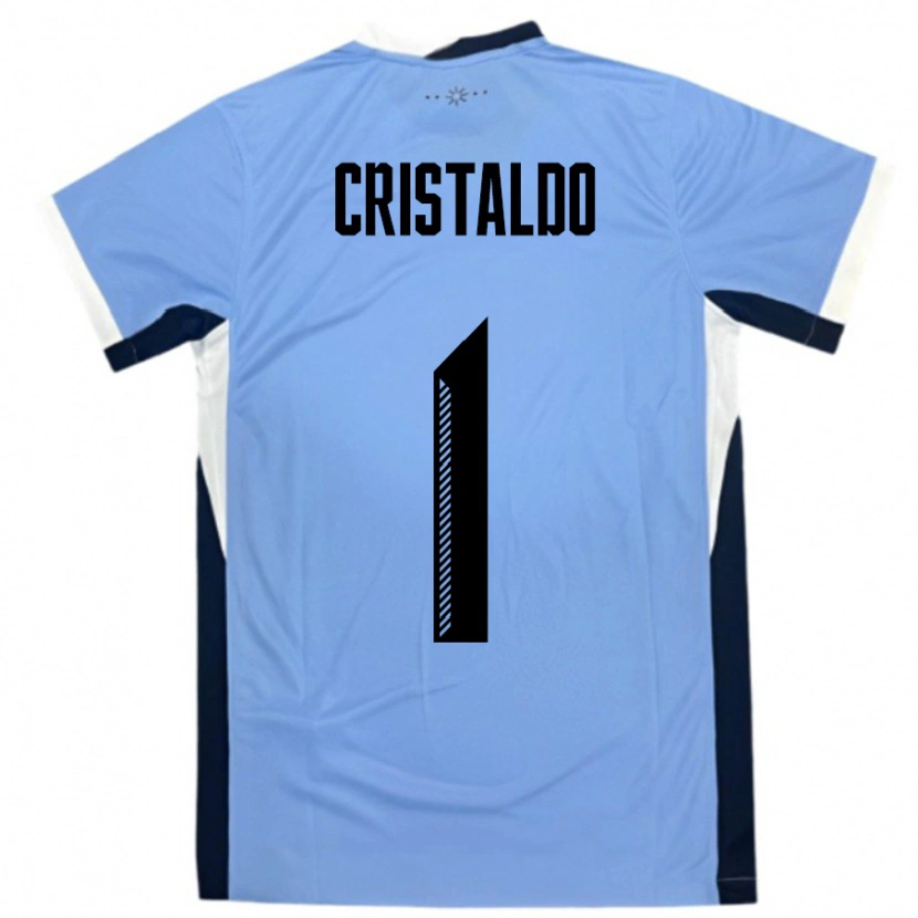 DanxenキッズウルグアイFabian Cristaldo#1白黒ホームシャツ24-26ジャージーユニフォーム